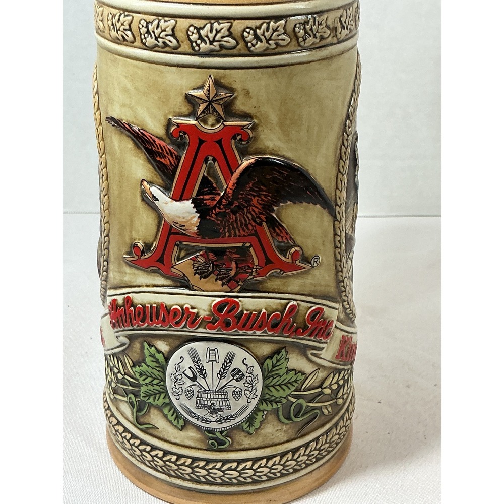 Budweiser A Series Ceramarte Lidded Beer Stein Limited Edition 17th Century Brew - Picture 2 of 16